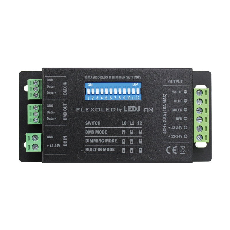 LEDJ Flexoled FTP4 RGBW LED DMX Driver - Alternate View 3