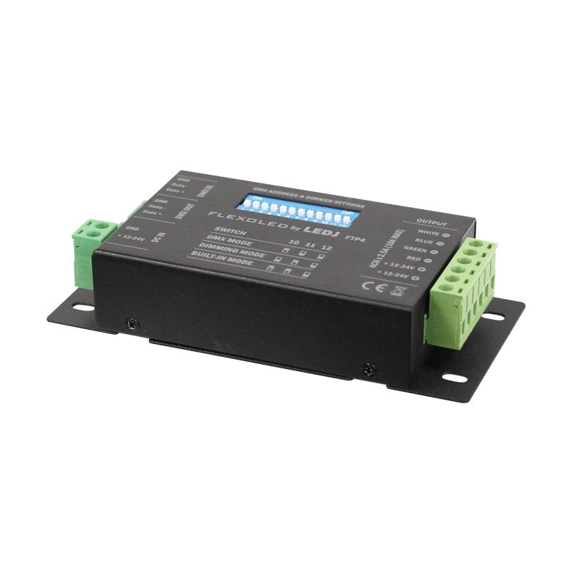 LEDJ Flexoled FTP4 RGBW LED DMX Driver - Back Panel and Connections