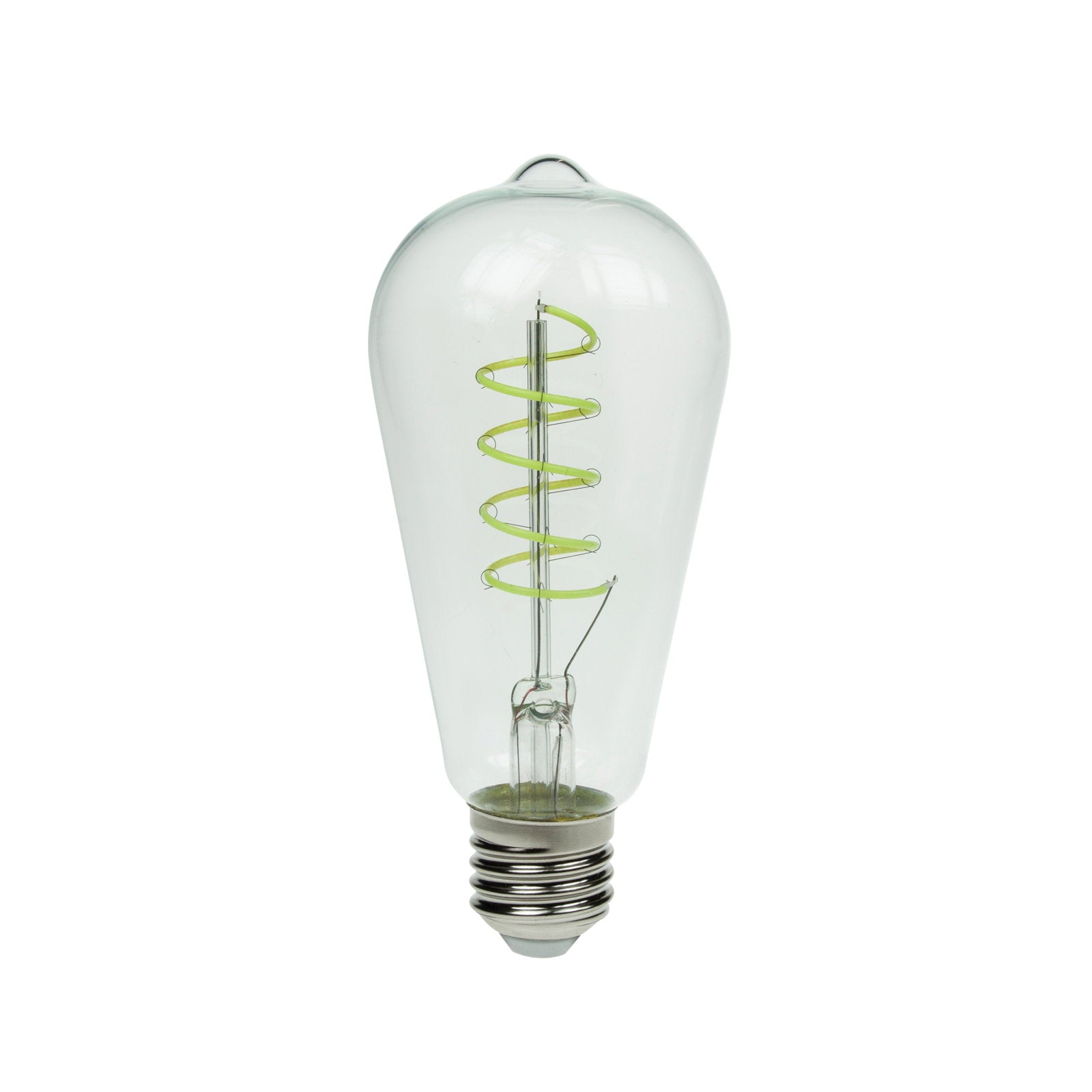 Prolite 4W LED ST64 Spiral Funky Filament Lamp ES Green - Alternate View 3