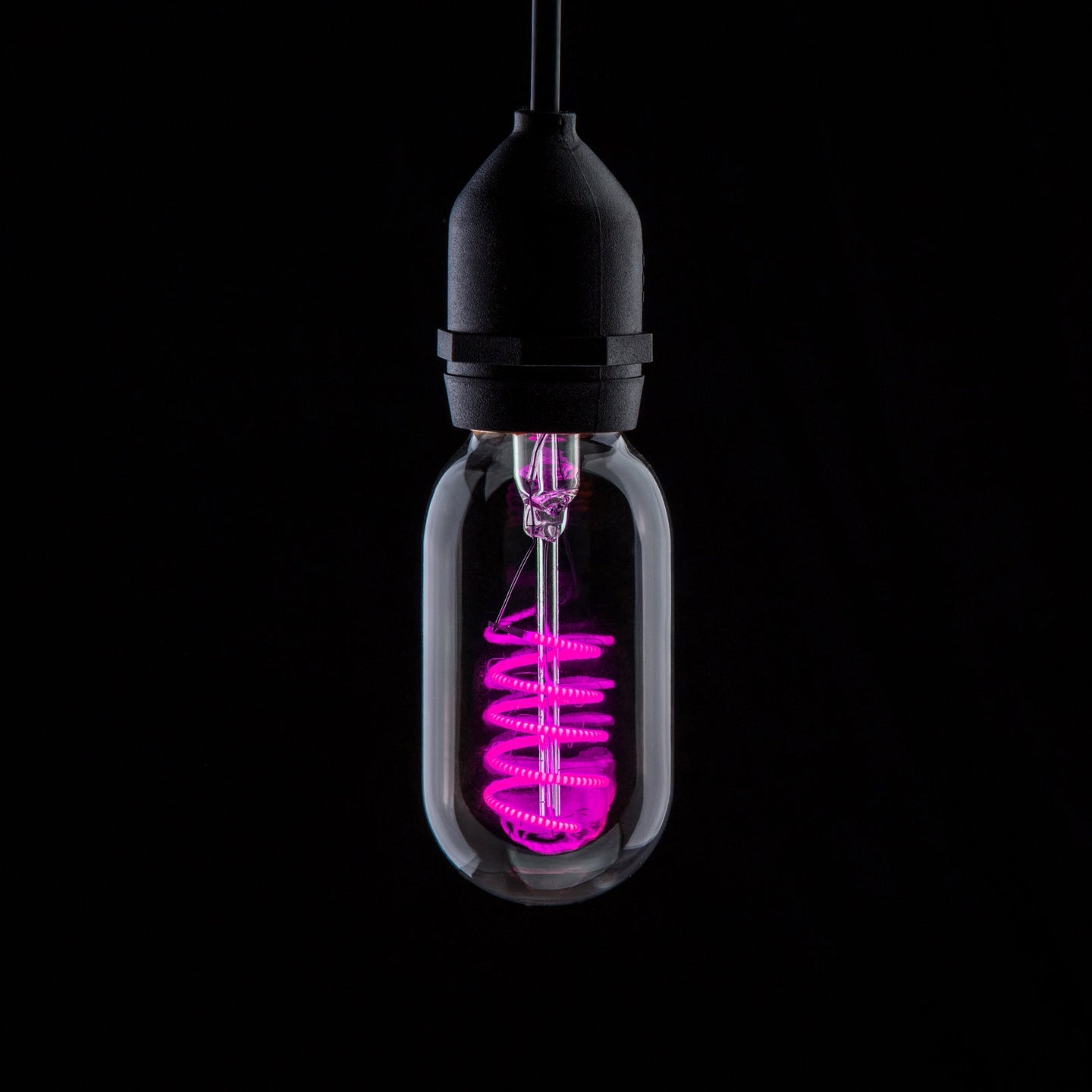Prolite 4W LED T45 Funky Spiral Filament Lamp ES Magenta - Back Panel and Connections