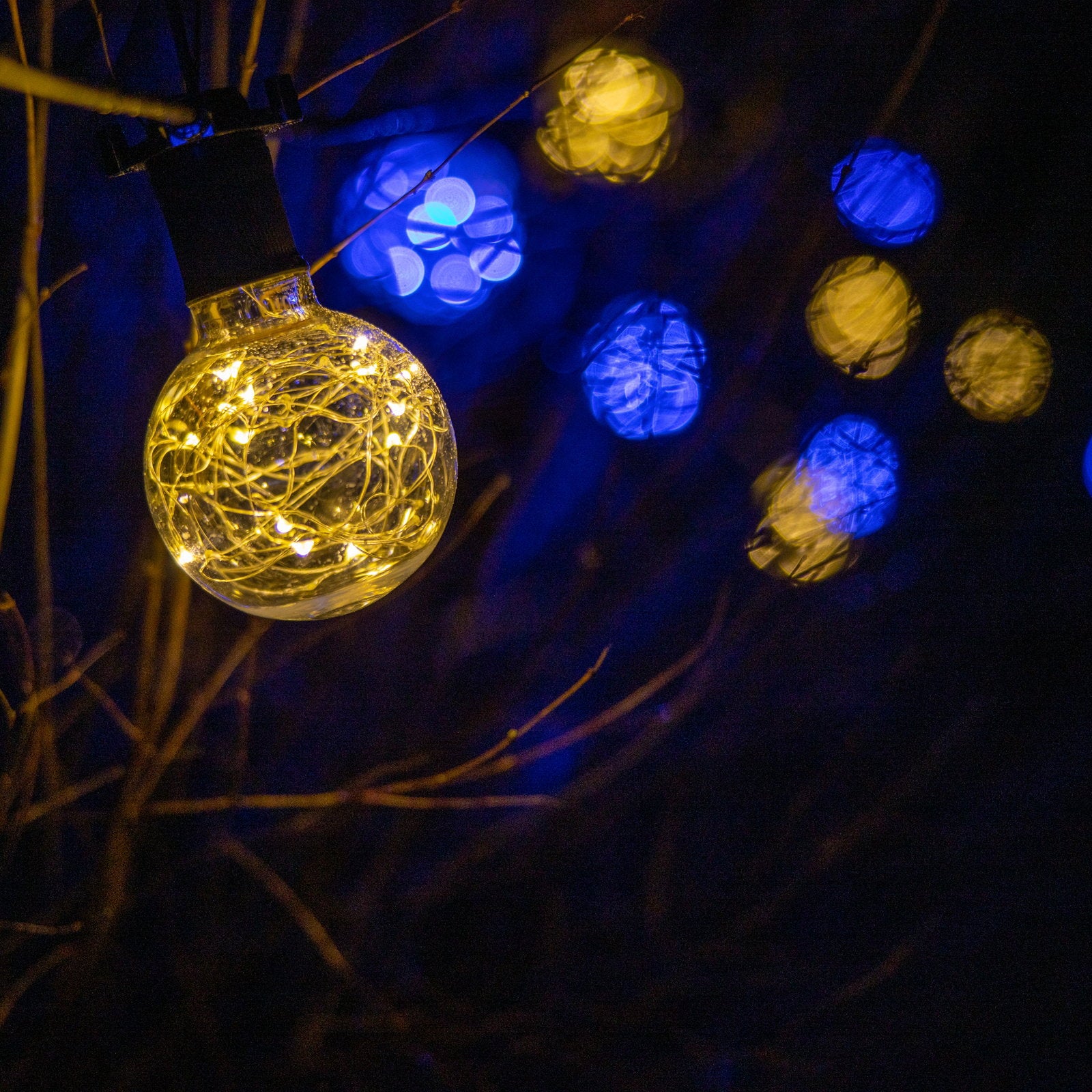 Prolite 1.7W LED G95 BC Poly Star Polycarbonate Lamp Blue - Alternate View 4