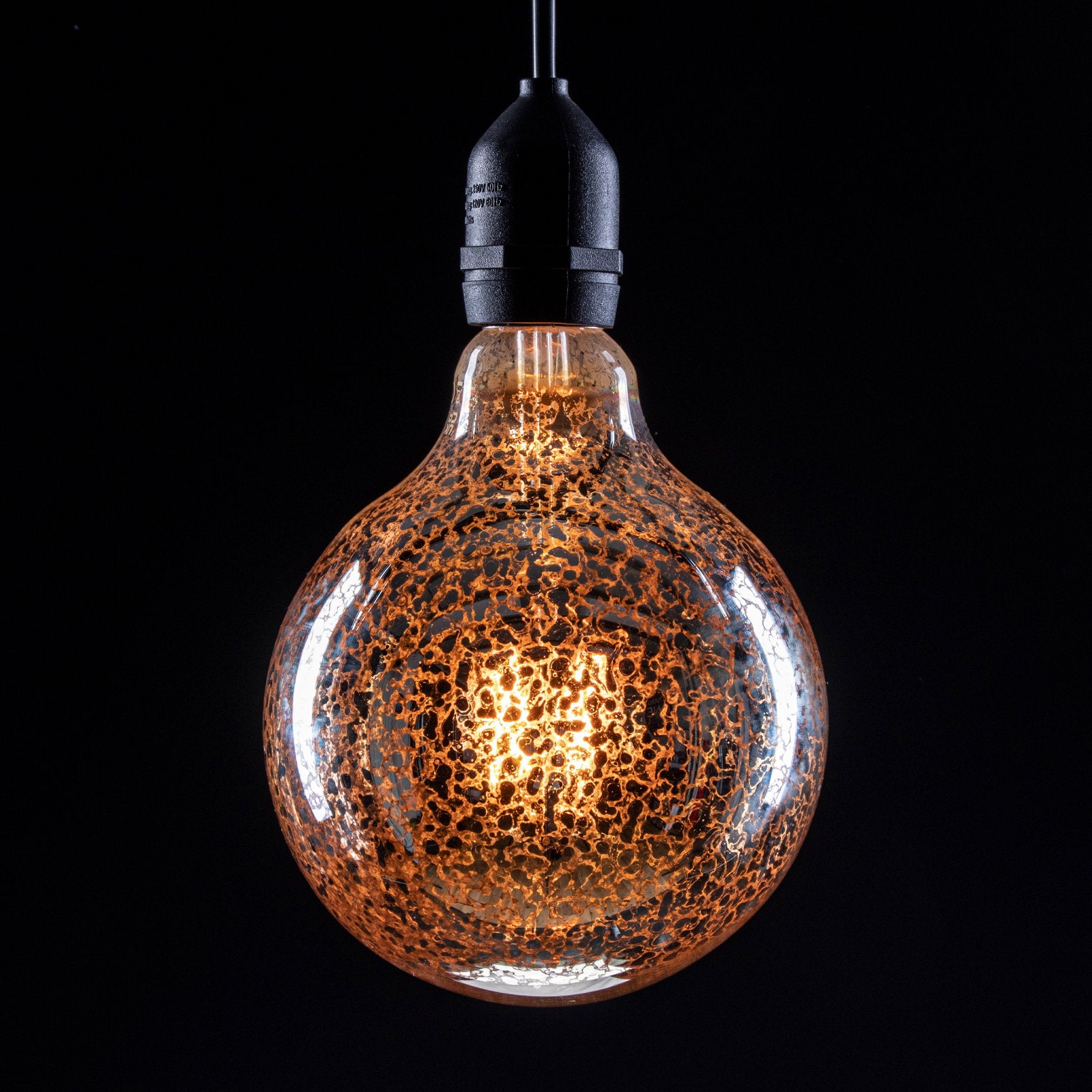Prolite 6W Dimmable LED G125 Globe Crackle Filament Lamp 2100K ES - Alternate View 1