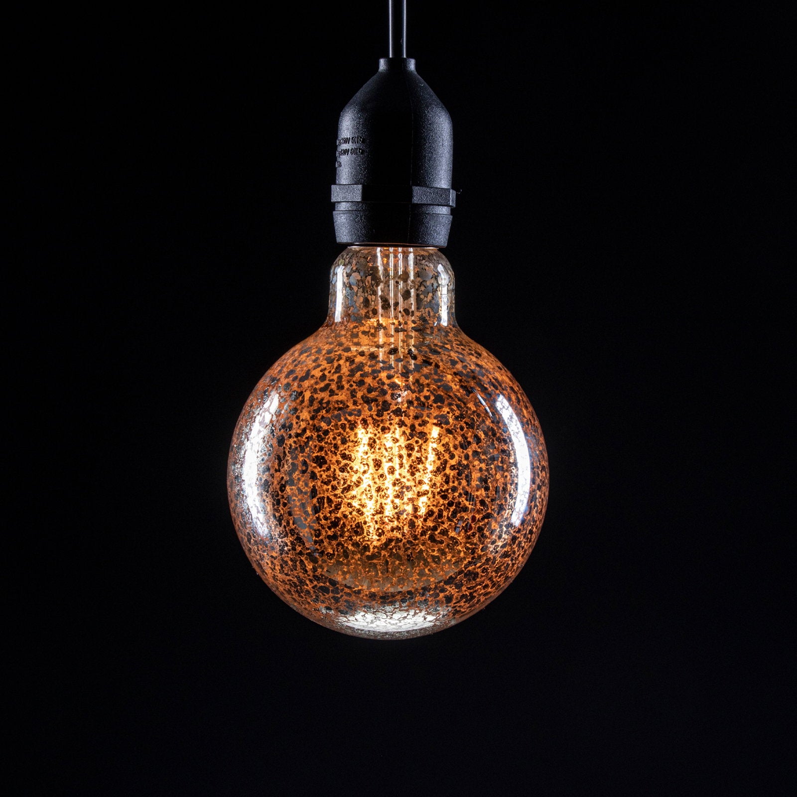 Prolite 4W Dimmable LED G95 Globe Crackle Filament Lamp 2100K ES - Back Panel and Connections