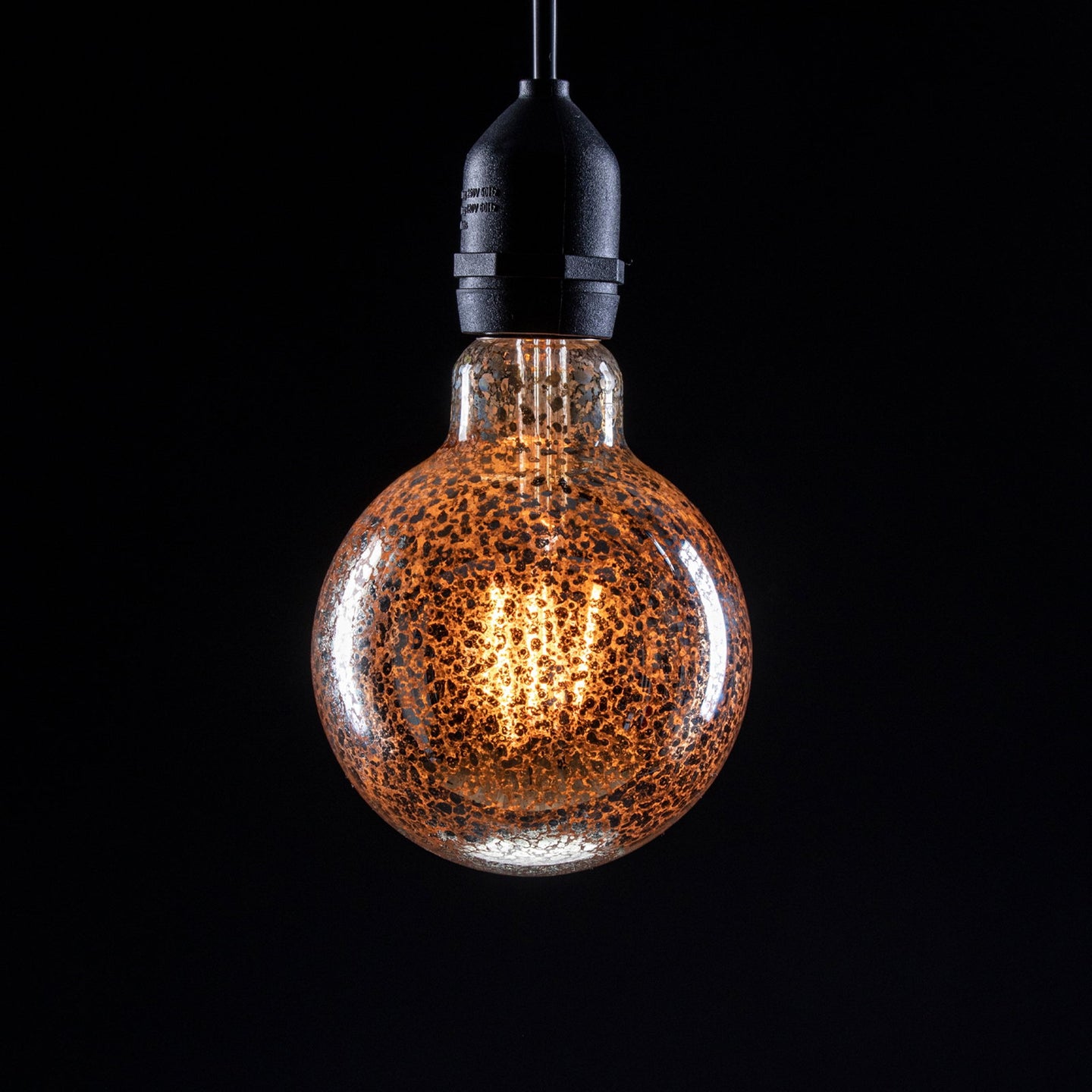 Prolite 4W Dimmable LED G95 Globe Crackle Filament Lamp 2100K ES - Back Panel and Connections