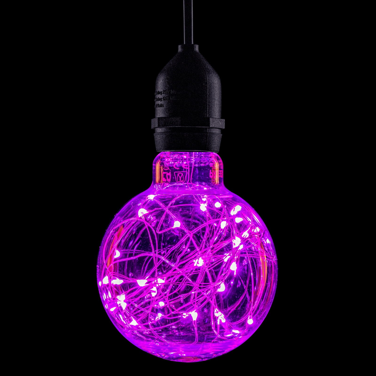 Prolite 1.7W LED G95 ES Poly Star Polycarbonate Lamp Magenta - Main View