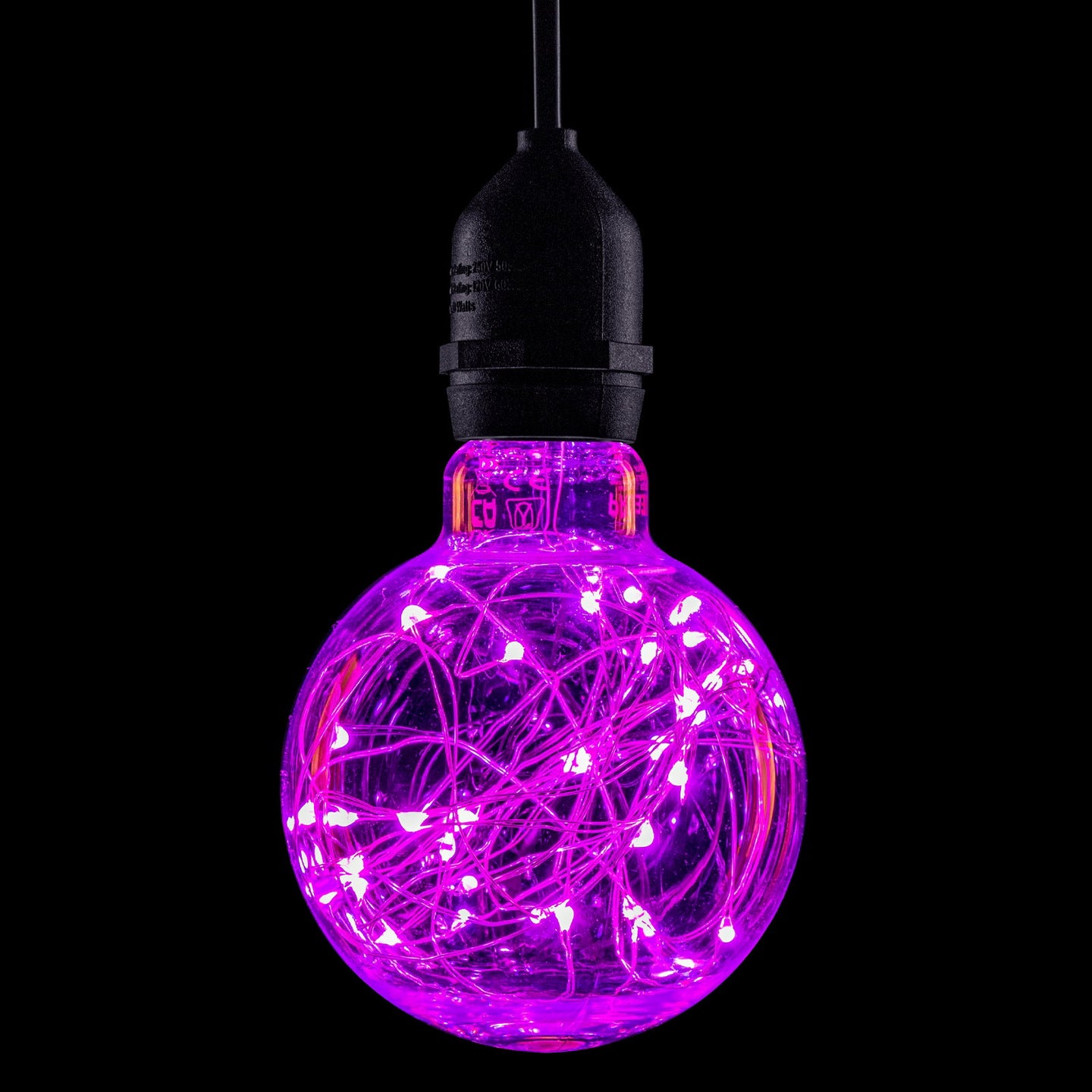 Prolite 1.7W LED G95 ES Poly Star Polycarbonate Lamp Magenta - Main View