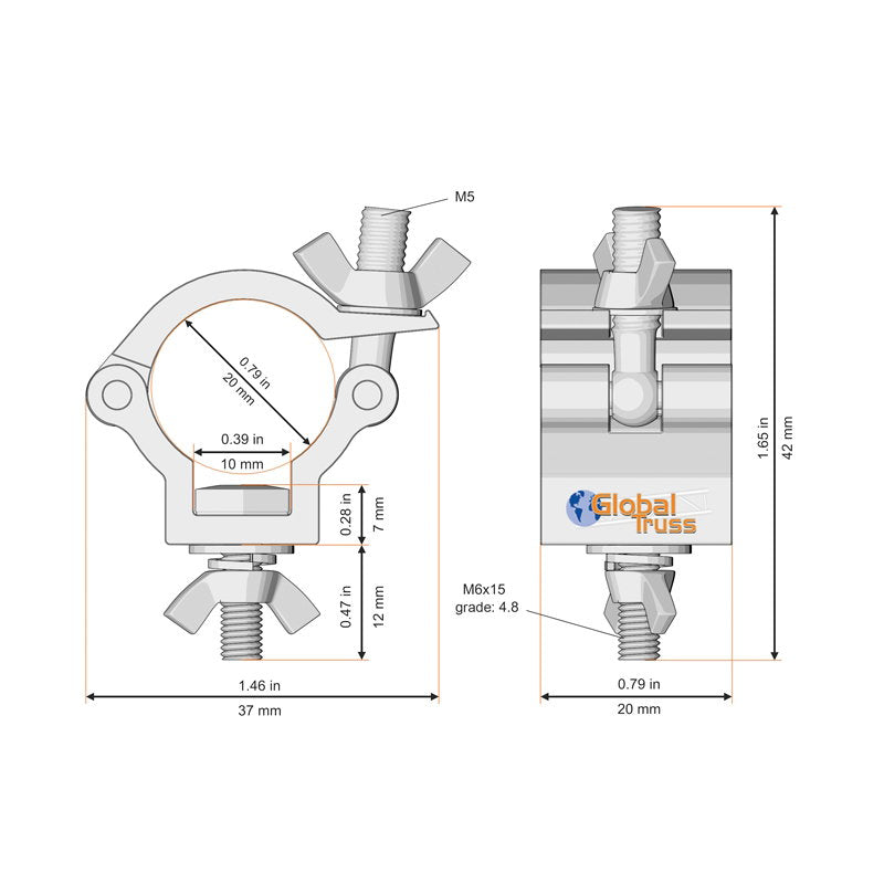 Global Truss F14 Half Coupler (F14TA) - Main View