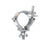 Global Truss Narrow Half Coupler Silver (812) - Main View