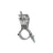 Global Truss Narrow Swivel Coupler Silver (5032-2) - Alternate View 1