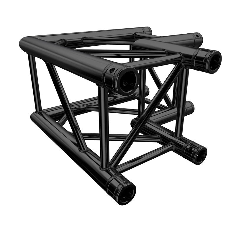 Global Truss F34 PL Stage Black 2 Way 90 Degree Corner (4121-21PL-B) - Main View