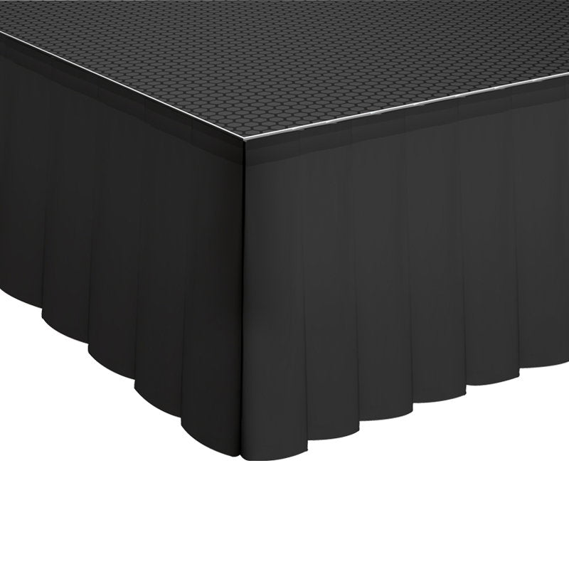 Global Truss GT Stage Deck Polyester Skirt 205 x 100cm Pleated - Alternate View 1