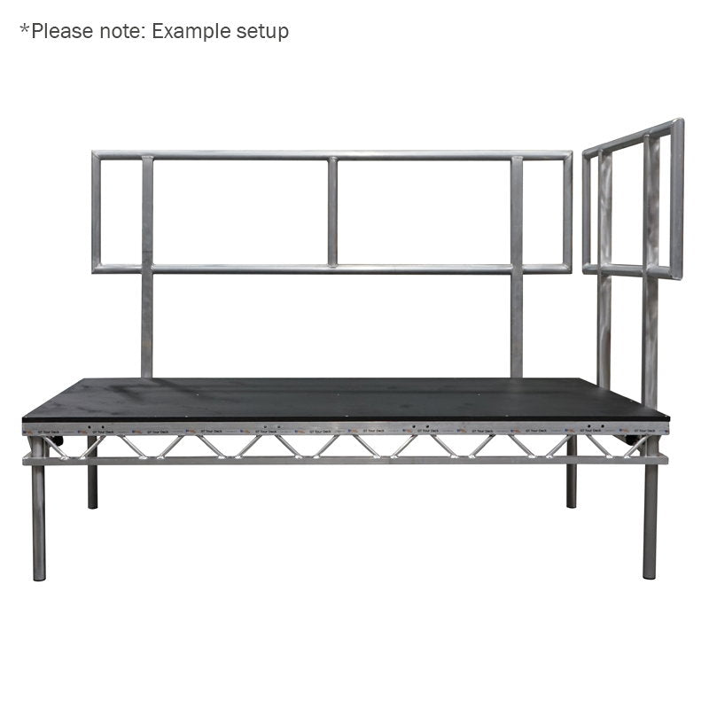 Global Truss GT Tour Deck 8ft Handrail - Back Panel and Connections