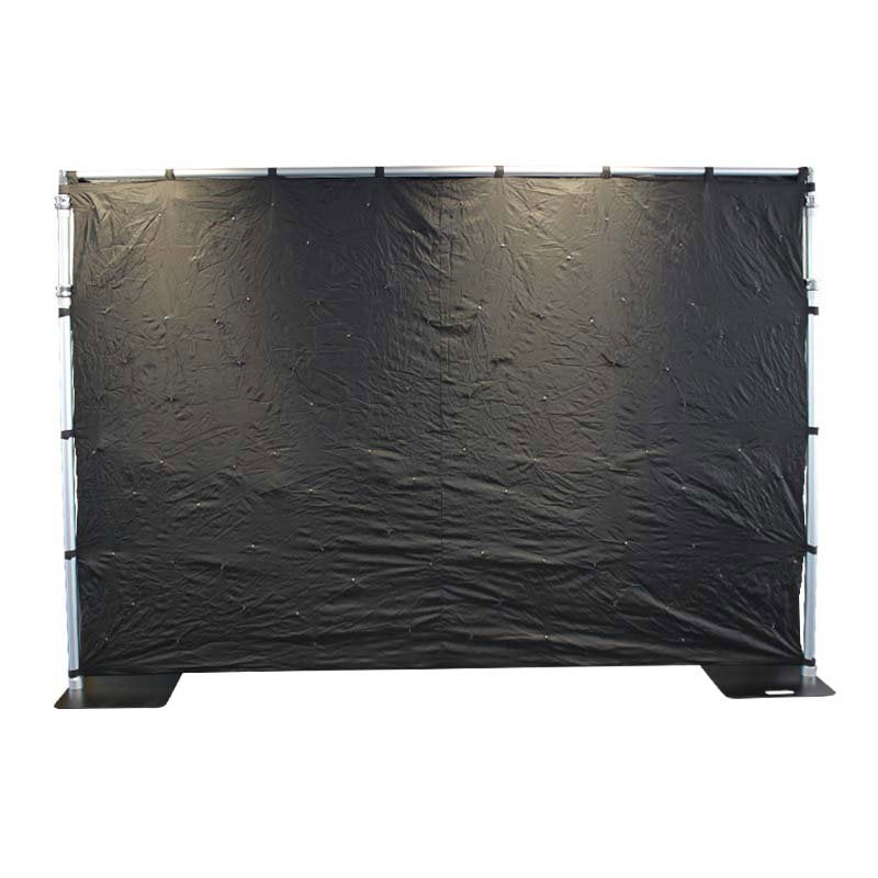 Global Truss Curtain Call Pipe and Drape 450 x 450mm Black Base Plate (Requires Spigot) - Main View