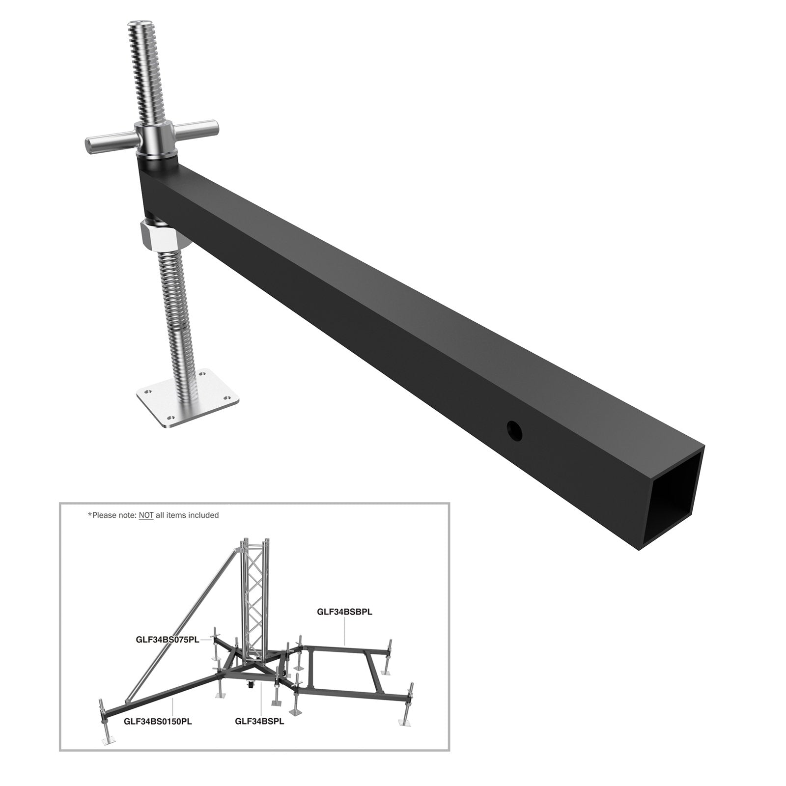 Global Truss Ground Support F34 PL BS0-75 Steel Outrigger 0.75m - Main View