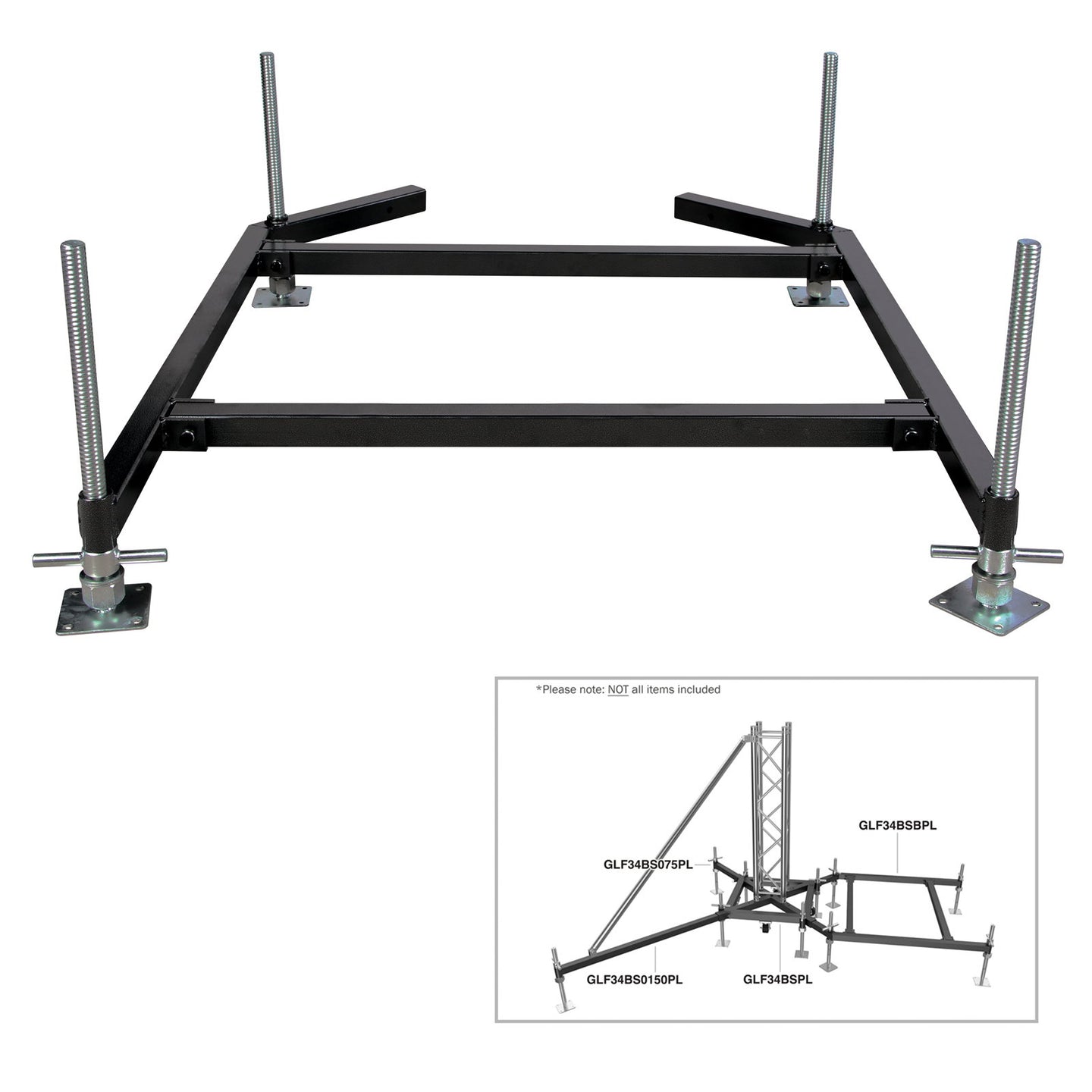 Global Truss Ground Support F34 PL BSB Steel Ballast Outrigger - Main View