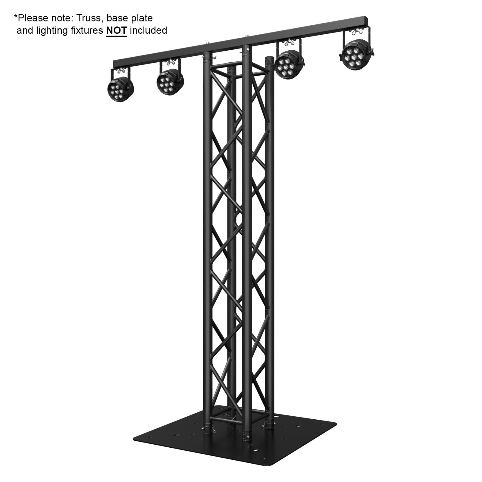 Global Truss T-Bar Stage Black for F32-F34 - Back Panel and Connections