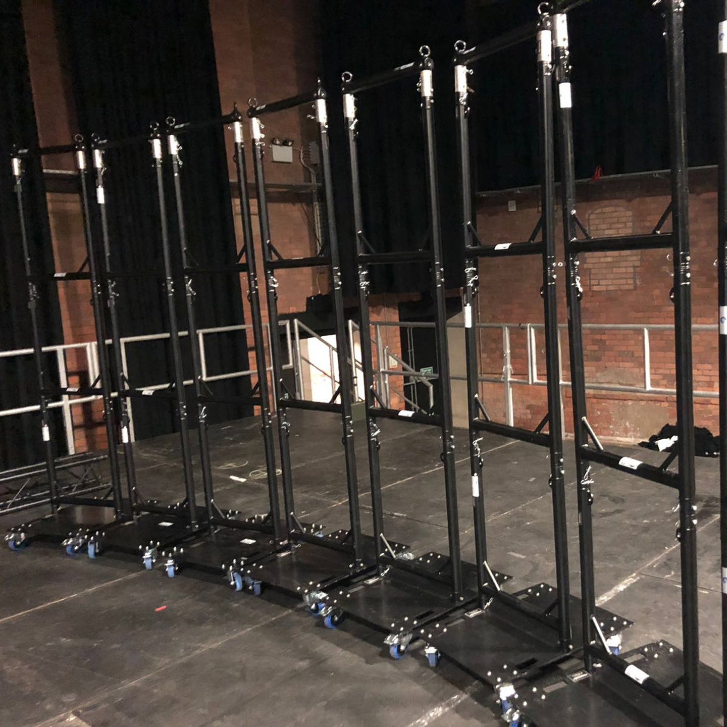 Global Truss F31PL Modular U Frame Stage Black 760 x 500mm (F62076E PL) - Back Panel and Connections