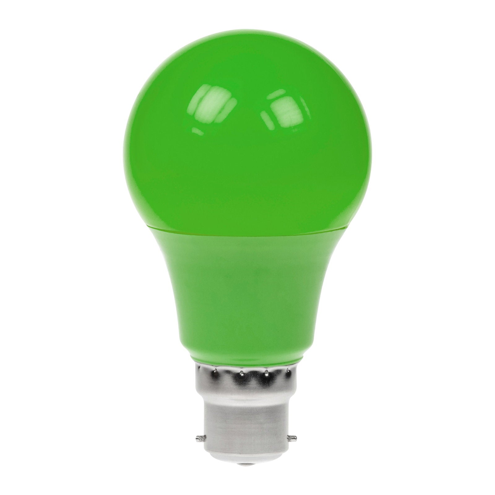 Prolite 6W Dimmable LED Polycarbonate GLS Lamp BC Green - Main View