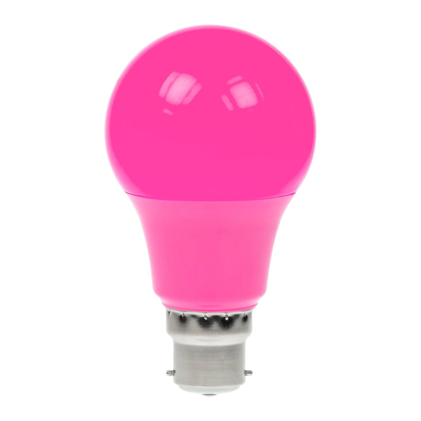 Prolite 6W Dimmable LED Polycarbonate GLS Lamp BC Pink - Main View