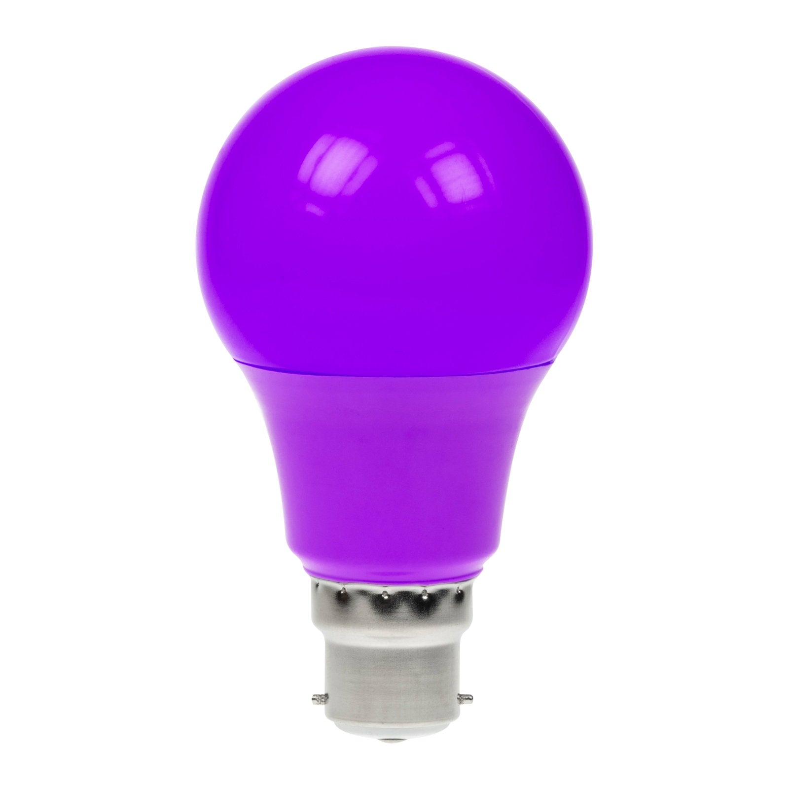 Prolite 6W Dimmable LED Polycarbonate GLS Lamp BC Purple - Main View