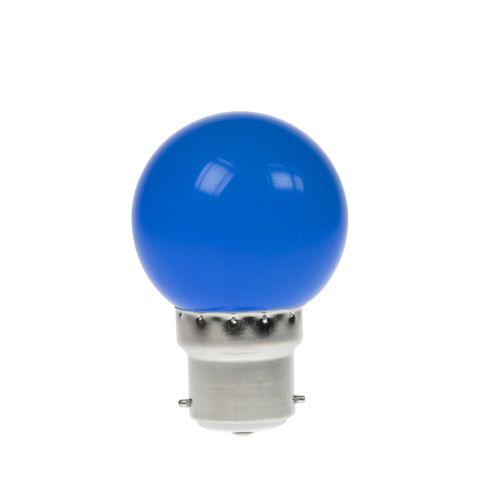 Prolite 1.5W LED Polycarbonate Golf Ball Lamp BC Blue - Back Panel and Connections