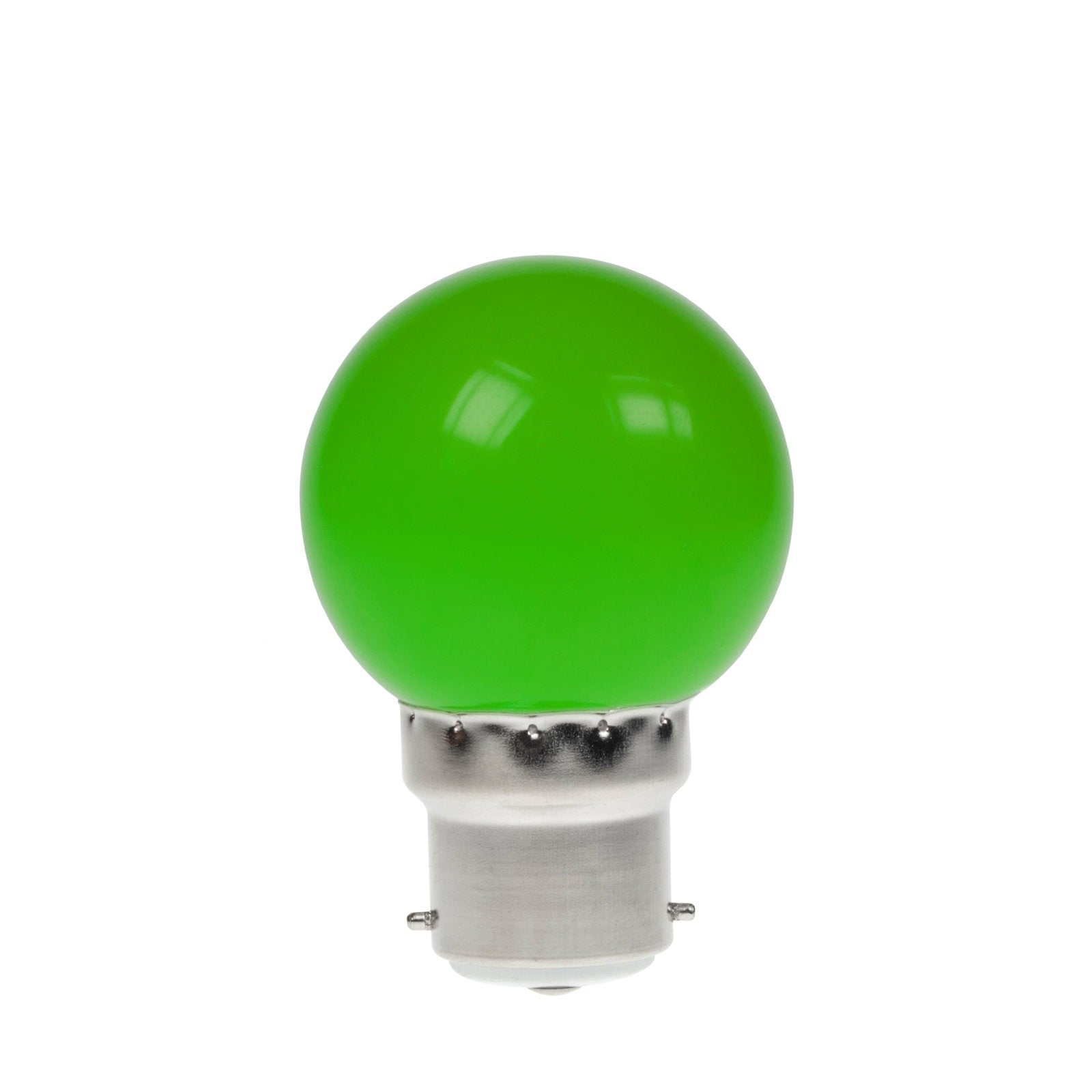Prolite 1.5W LED Polycarbonate Golf Ball Lamp BC Green - Main View