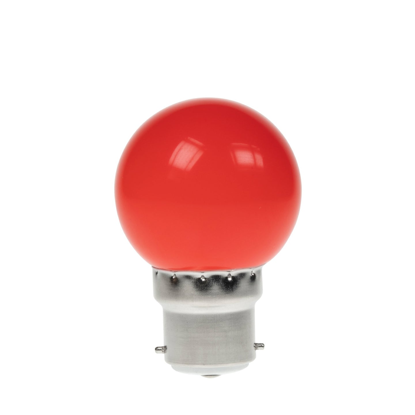 Prolite 1.5W LED Polycarbonate Golf Ball Lamp BC Red - Back Panel and Connections