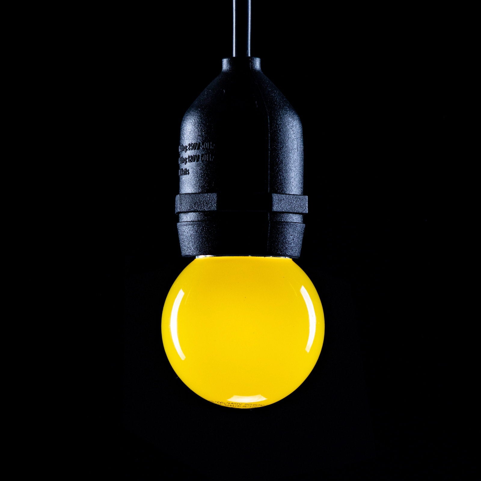 Prolite 1.5W LED Polycarbonate Golf Ball Lamp BC Yellow - Alternate View 1