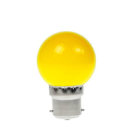Prolite 1.5W LED Polycarbonate Golf Ball Lamp BC Yellow - Main View