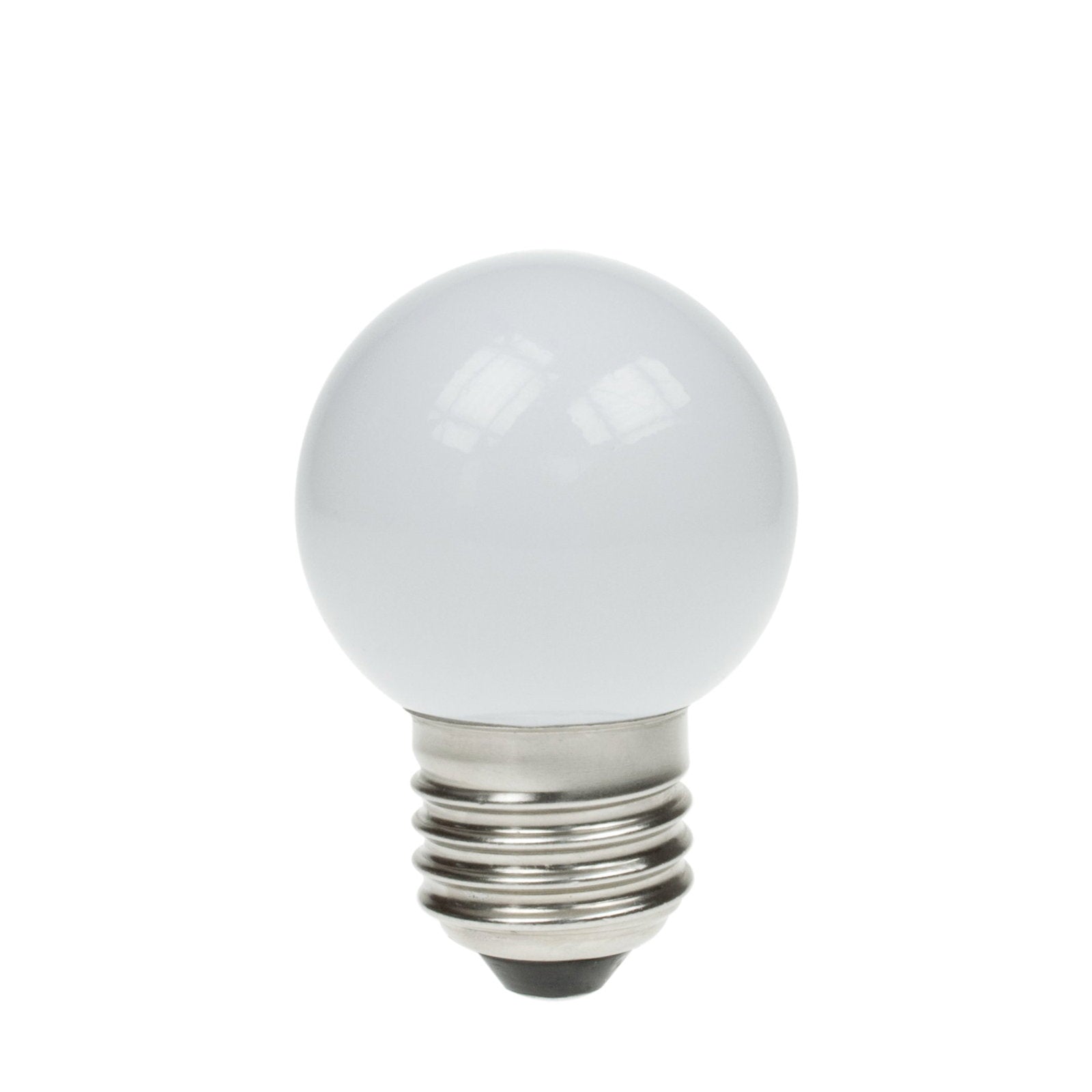 Prolite 1.5W LED Polycarbonate Golf Ball Lamp ES 3000K White - Back Panel and Connections