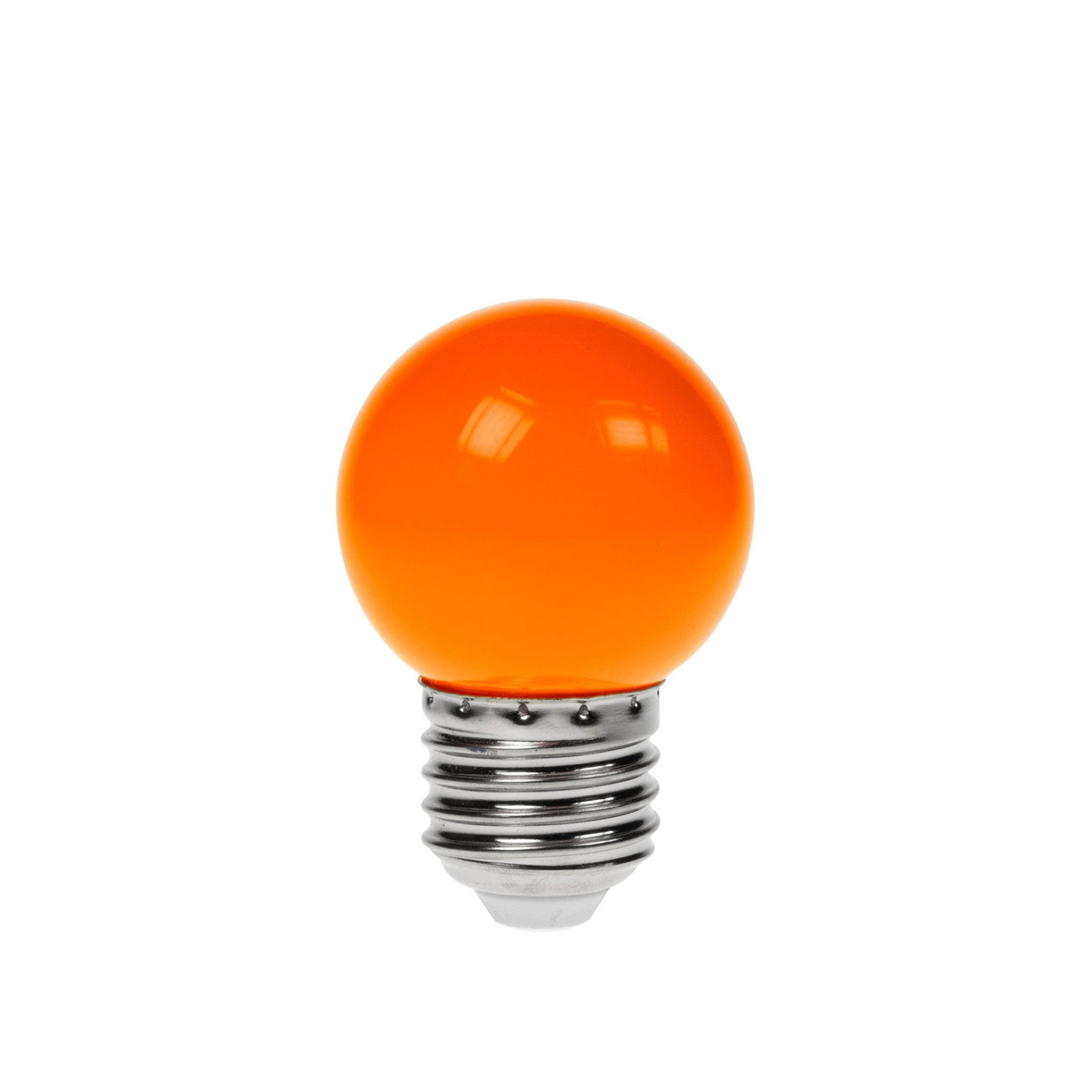Prolite 1.5W LED Polycarbonate Golf Ball Lamp ES Orange - Main View