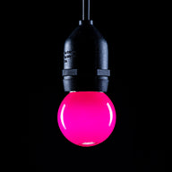 Prolite 1.5W LED Polycarbonate Golf Ball Lamp ES Pink - Main View