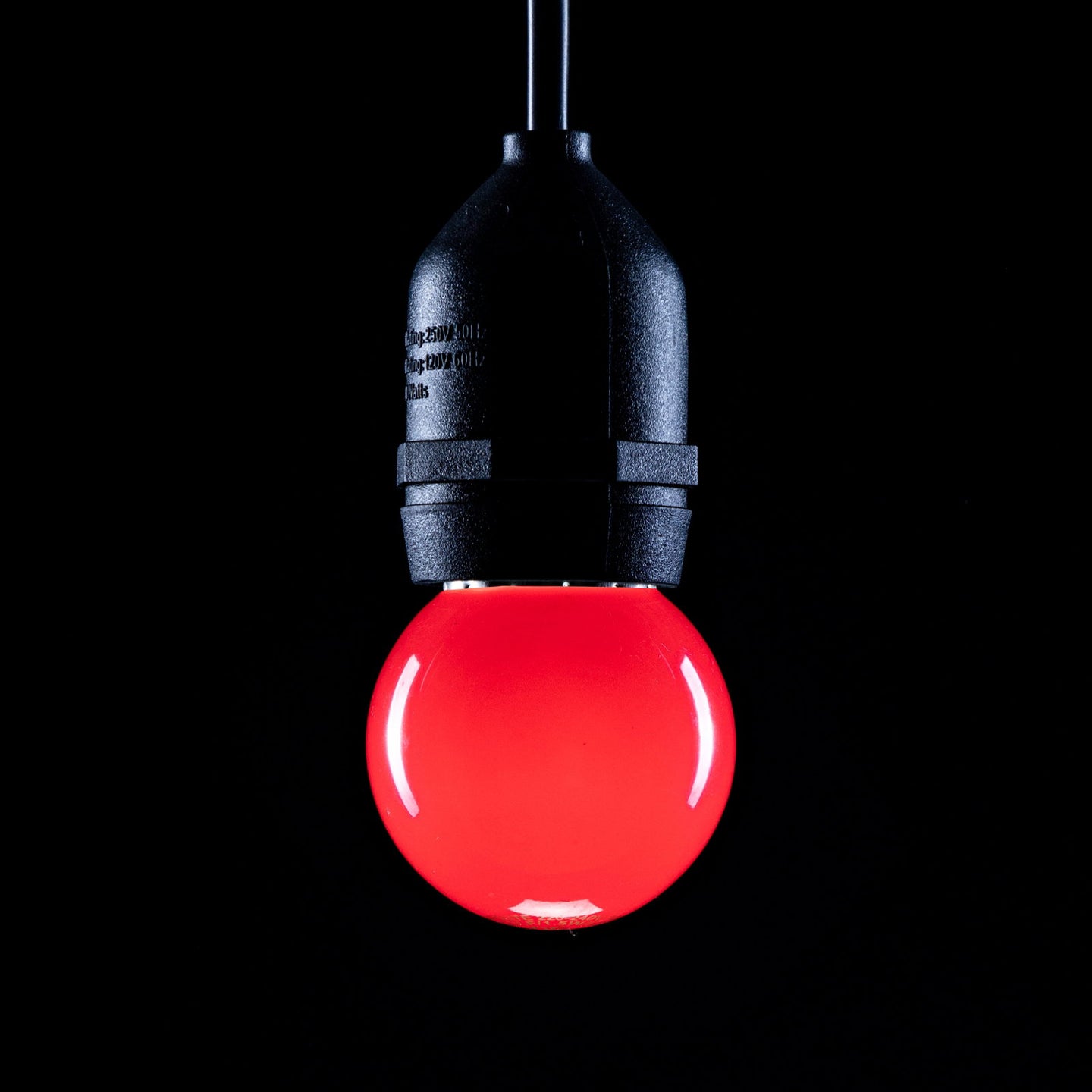Prolite 1.5W LED Polycarbonate Golf Ball Lamp ES Red - Main View