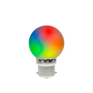 Prolite 0.5W LED Polycarbonate Golf Ball Lamp BC RGB Colour Changing - Main View
