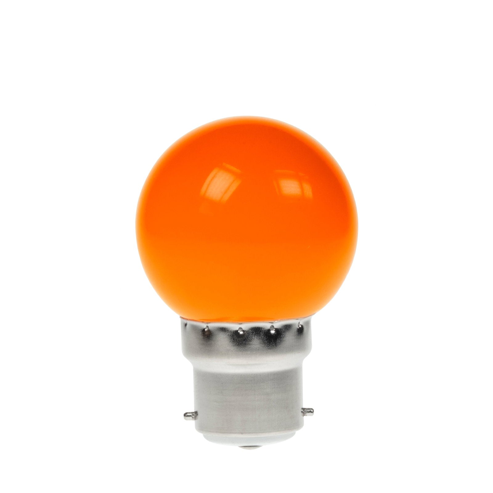 Prolite 1.5W LED Polycarbonate Golf Ball Lamp BC Orange - Alternate View 1