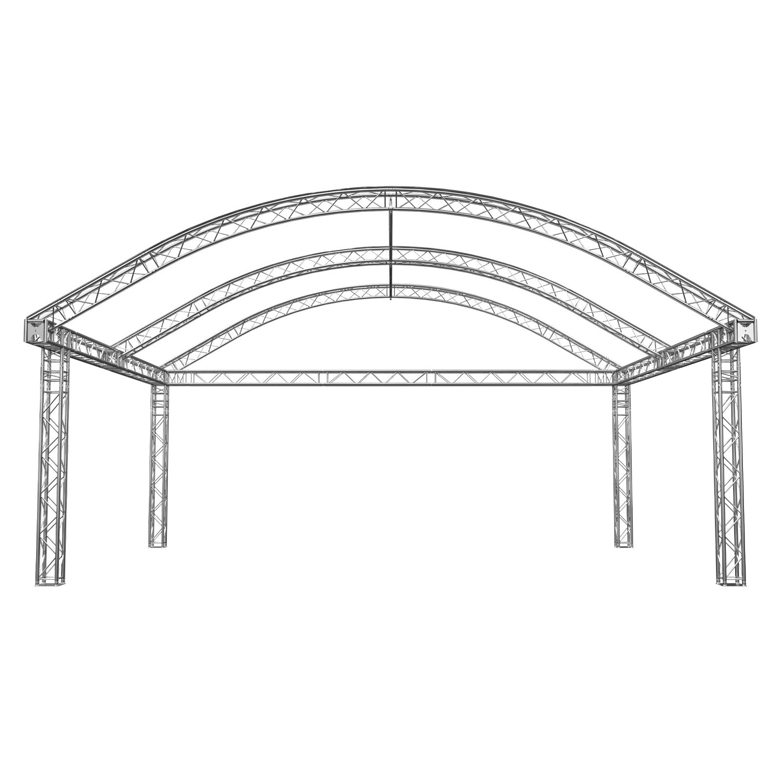 Global Truss 8 x 6m Round Arch Stage Roof System (F34 PL) - Back Panel and Connections