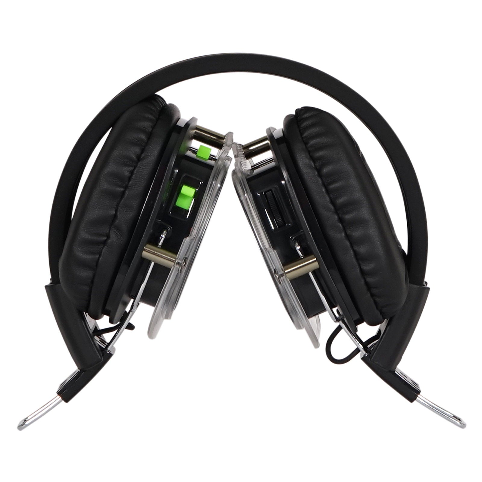 W Audio SDPRO 3-Channel Silent Disco Headphones - Back Panel and Connections