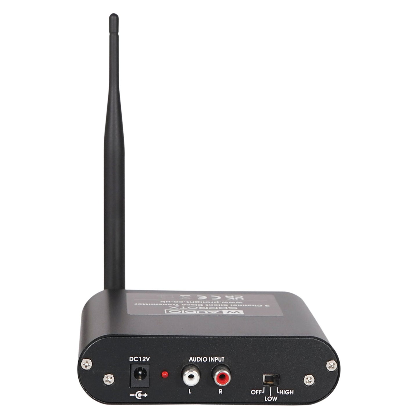 W Audio SDPROTX 3-Channel Silent Disco Transmitter - Back Panel and Connections