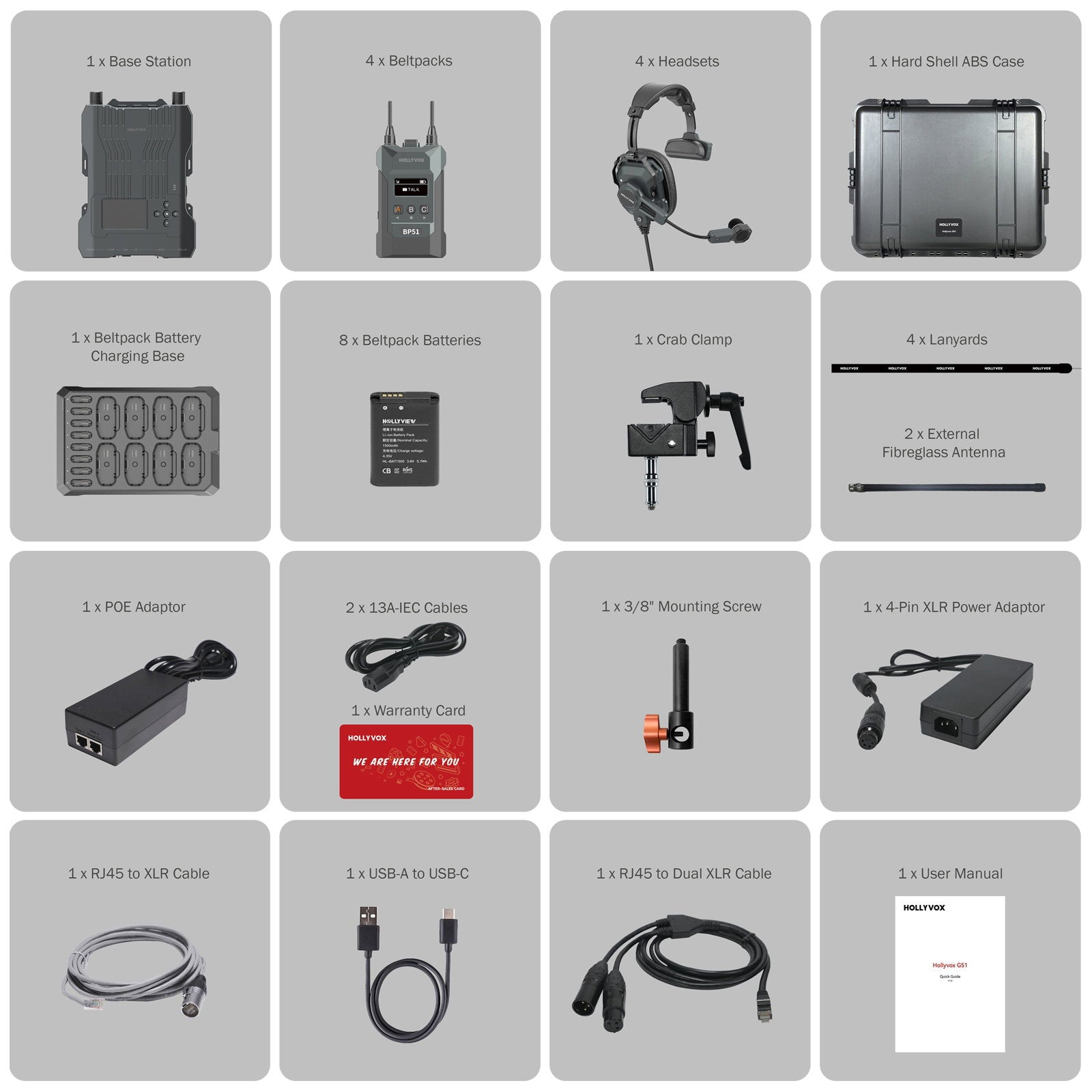 HOLLYLAND G51 4 Way Comms System (HV-G51-4B-SE) - Alternate View 5