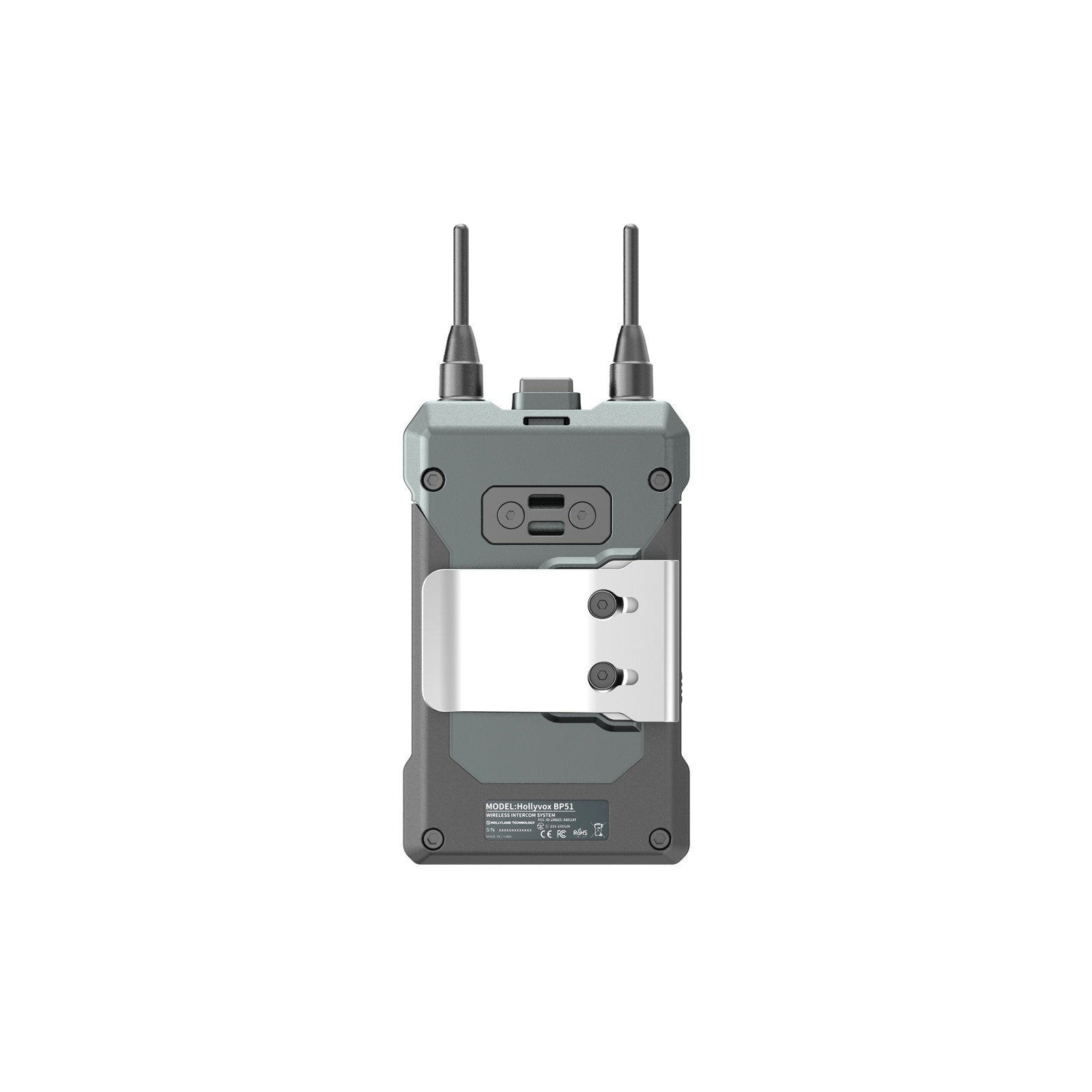 HOLLYVOX G51 Beltpack inc Battery (HV-BP51) - Back Panel and Connections