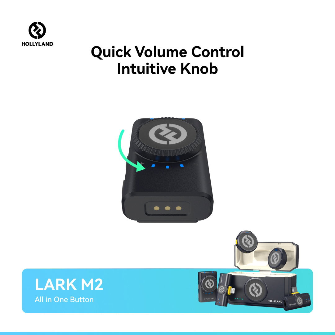 HOLLYLAND Wireless Lavalier Microphone Combo LARK M2 Combo (Shine Charcoal) - Alternate View 13