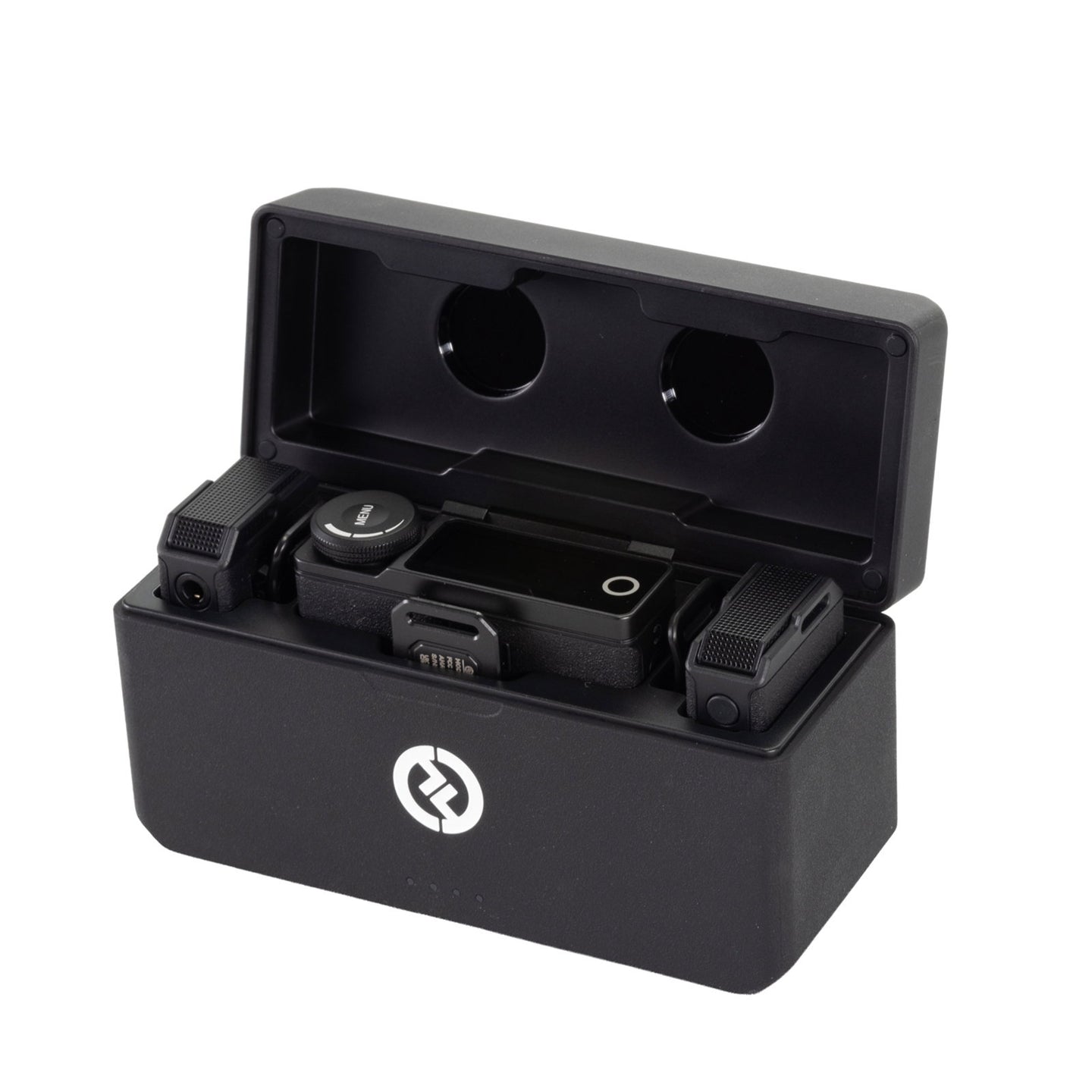 HOLLYLAND Wireless Lavalier Microphone Combo LARK Max Duo (Black) - Back Panel and Connections