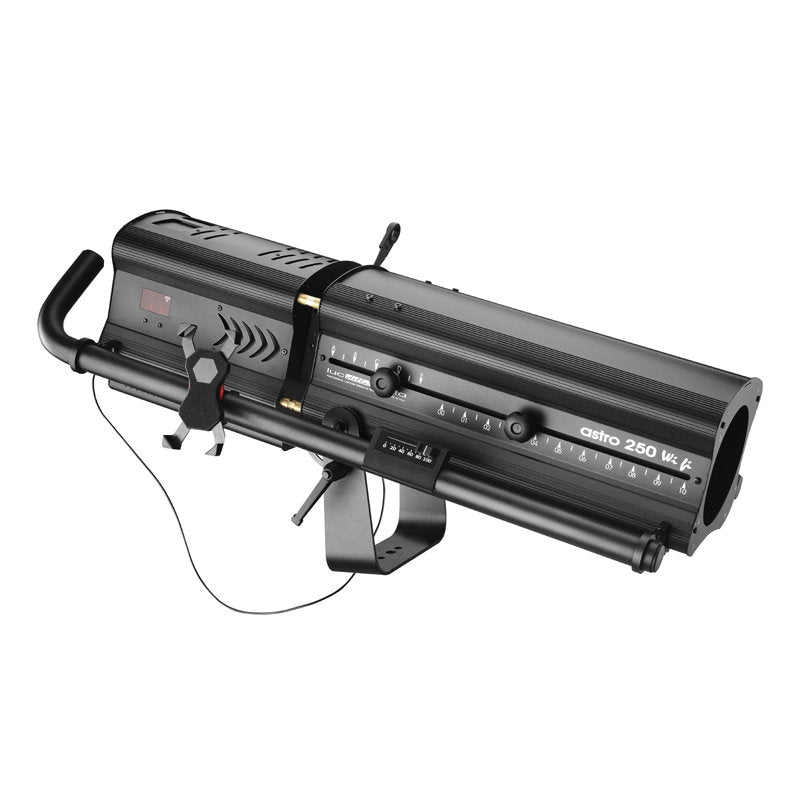 LDR Luci Della Ribalta Astro 250CM WIFI 380W RGBW LED Followspot - Back Panel and Connections