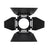 LDR Luci Della Ribalta Cetra/Suono/Tempo Fresnel 4-Leaf Barn Door Black - Alternate View 1