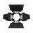 LDR Luci Della Ribalta Soffio 4-Leaf Barn Door Black - Alternate View 1