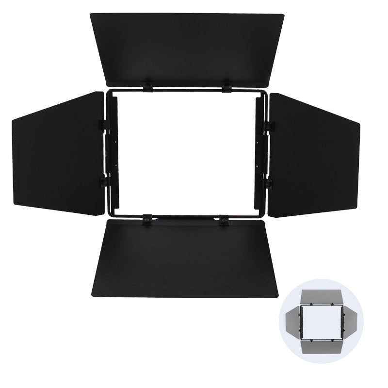 LDR Luci Della Ribalta Rima 4-Leaf Barn Door Silver - Back Panel and Connections