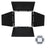 LDR Luci Della Ribalta Rima 4-Leaf Barn Door Silver - Back Panel and Connections