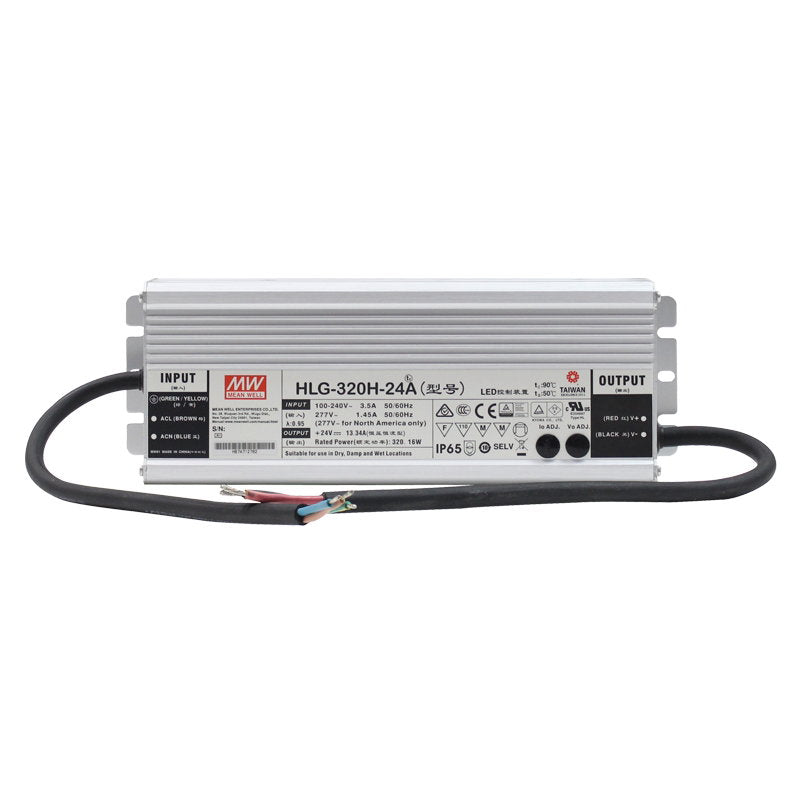 LEDJ Visio Meanwell IP65 HLG-320H-24A 320W 24V DC Power Supply/Driver - Alternate View 1