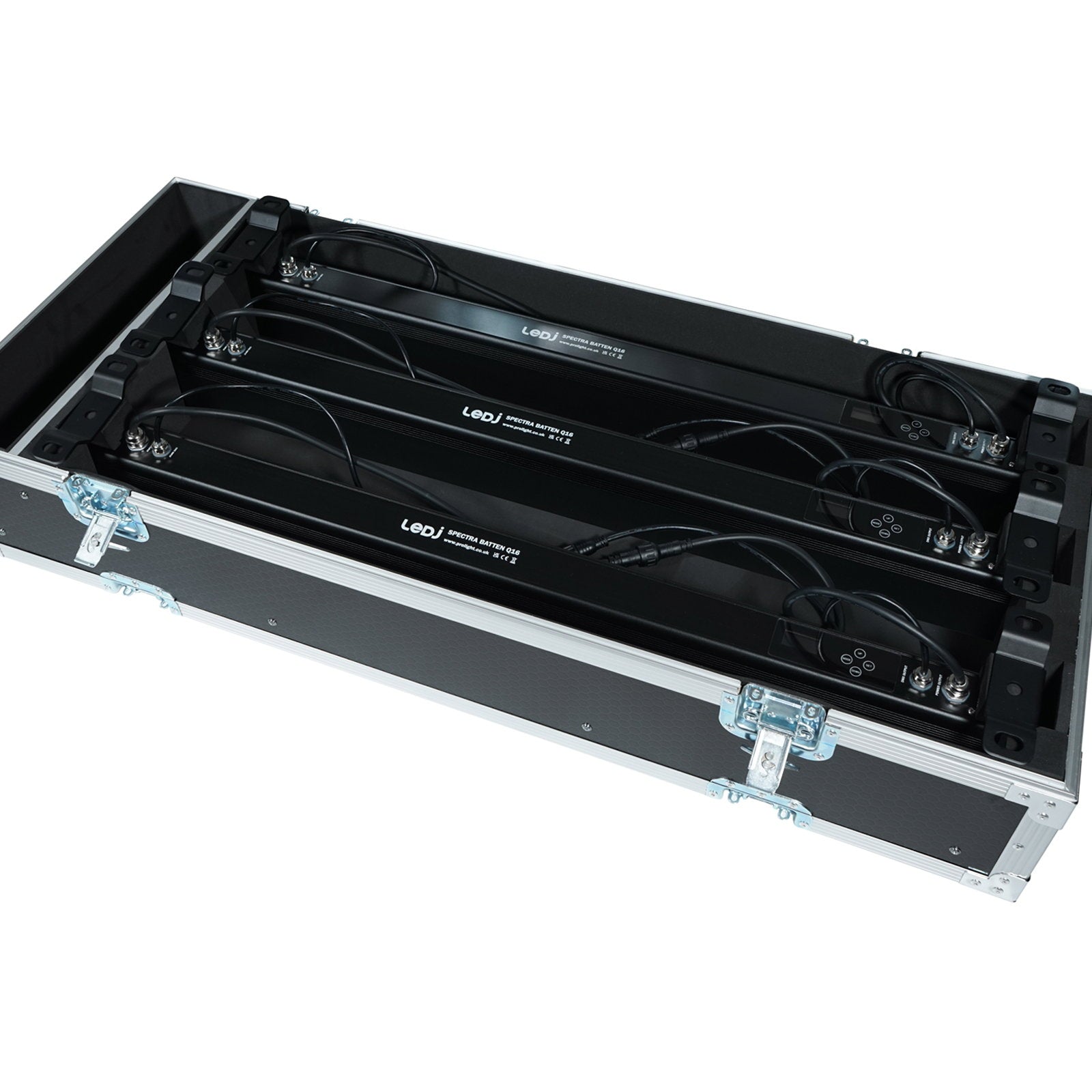 LEDJ 6 Way Spectra Q16 Flight Case - Back Panel and Connections