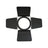 LEDJ Artisan 2000 Dual White/RGBWA Fresnel Replacement Barn Door - Back Panel and Connections